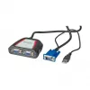 Distribuidor de vídeo VGA portátil, 2x, 250 MHz, VGA, 2x VGA, gris, 250 MHz, 0,65 m, 1920 x 1440