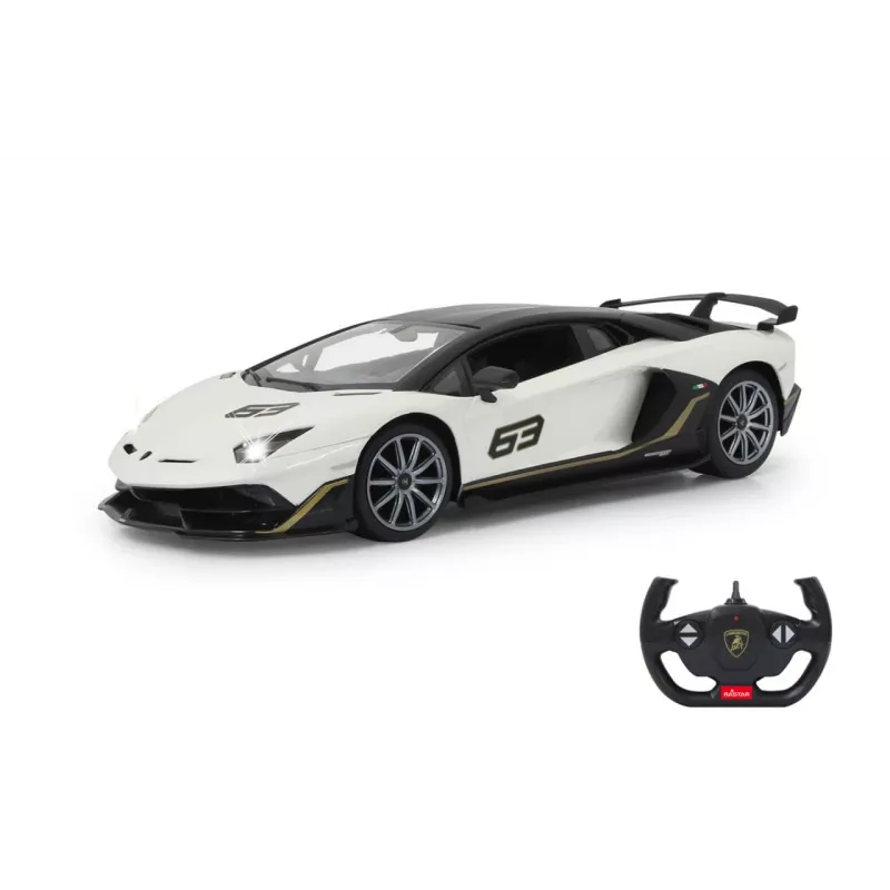 Jamara Lamborghini Aventador SVJ Performance 1:14 blanco 2,4 GHz A – coche deportivo – motor eléctrico – 1:16 – Ready-to-Run (RTR) – blanco – niños (405172)