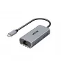 Adaptador USB-C a RJ45 Unitek U1343AGY01 — Ethernet 5 Gbit/s, USB-C (conector macho) a RJ45 (conector hembra), gris, cable 0,15 m