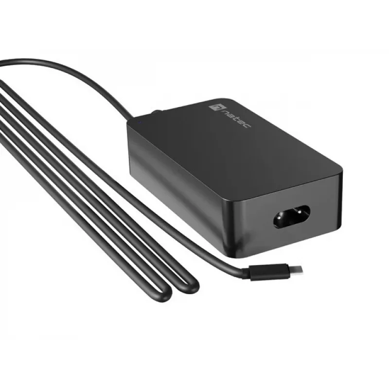 Fuente de alimentación NATEC Grayling USB-C 45W universal negra