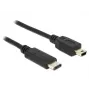 Cable USB DeLOCK 83603 USB 2.0 1 m USB C Mini-USB B negro