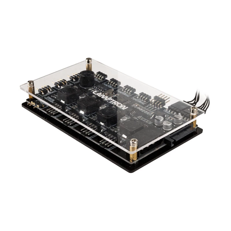 Controlador de ventilador y LED RGB Lamptron SM436 PCI, negro