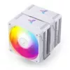 Ventilador de CPU Jonsbo CR-3000E Dual-Tower ARGB White, disipador de aire de doble torre con iluminación ARGB