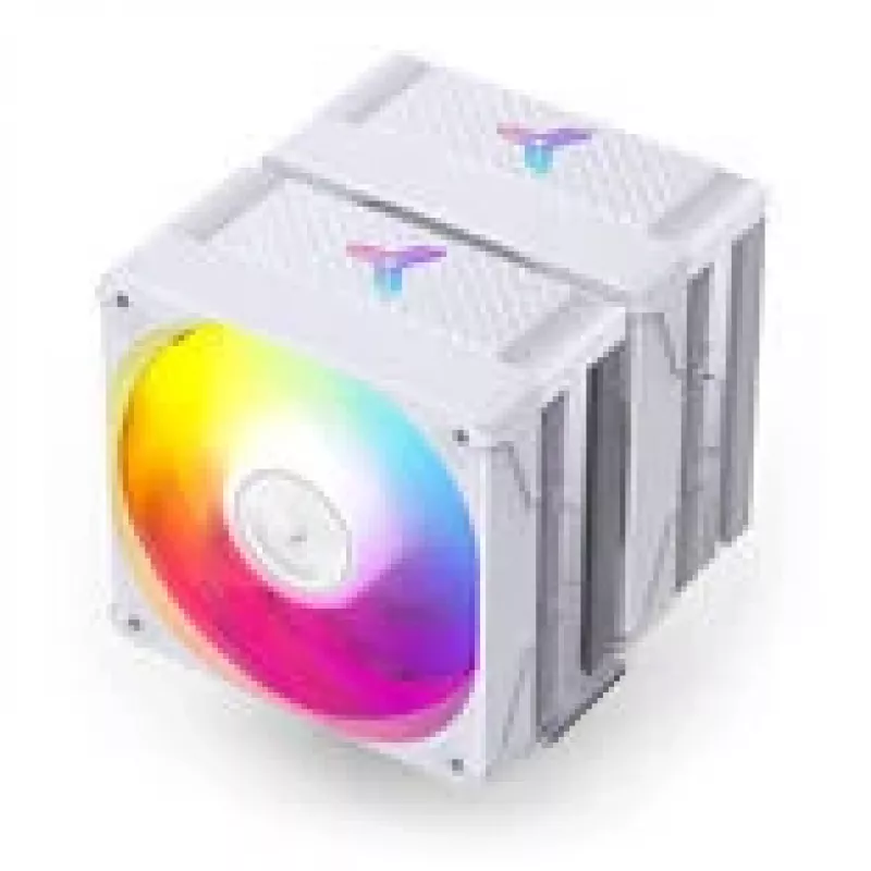 Ventilador de CPU Jonsbo CR-3000E Dual-Tower ARGB White, disipador de aire de doble torre con iluminación ARGB