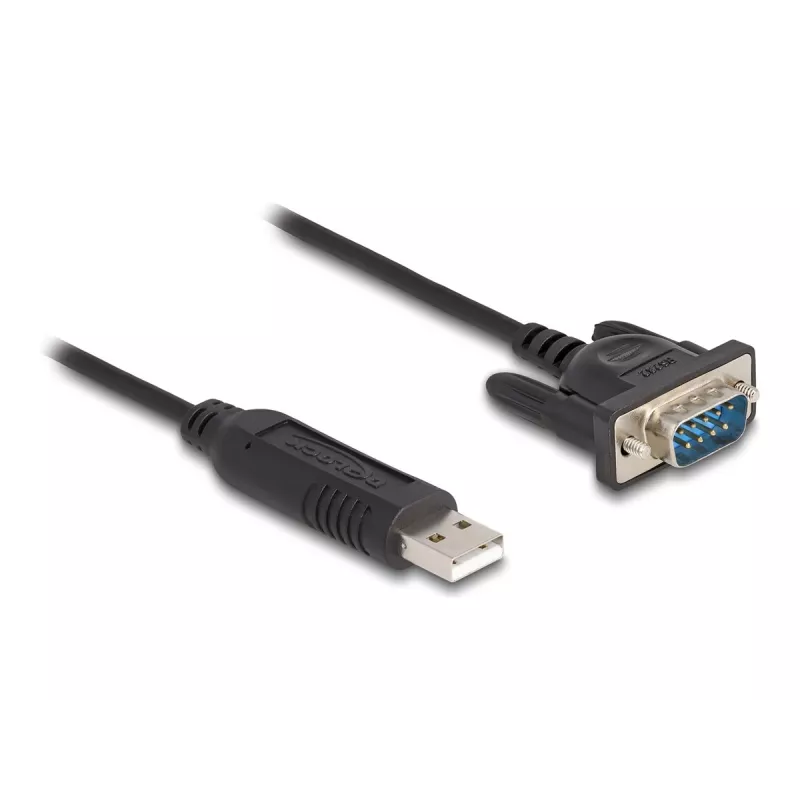 DeLOCK Adaptador USB 2.0 a serie RS-232 50 cm FTDI Negro