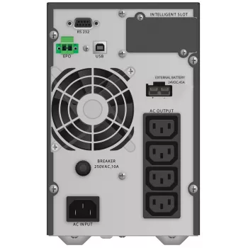 SAI PowerWalker VFI 1000 TGB — 1 kVA (900 W), doble conversión online, 4× salidas C13, USB, RS-232, EPO