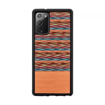 Funda para smartphone man and wood para Samsung Galaxy Note 20 — cuadros marrones, interior negro