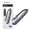 Hub USB QOLTEC 53792, USB-C 3.1 a 4 puertos (USB 3.0 x1, USB 2.0 x3)