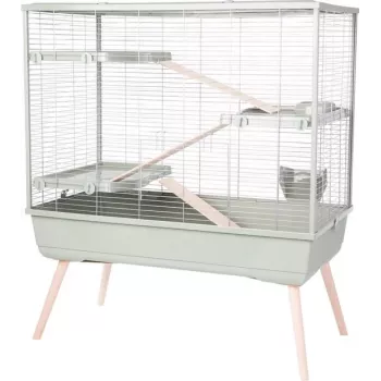Jaula para conejos ZOLUX Neolife 100 XL verde — metal/plástico, 990×540×1140 mm, separación entre barrotes 15 mm, para conejos 10–15,9 kg
