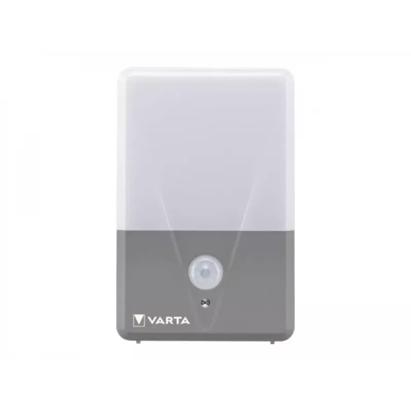Lámpara con detector de movimiento exterior Varta 16634101421 — a pilas, 3×AAA, resistente a la intemperie