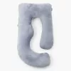 Momcozy PP101 cojín de embarazo en forma de U, terciopelo gris oscuro
