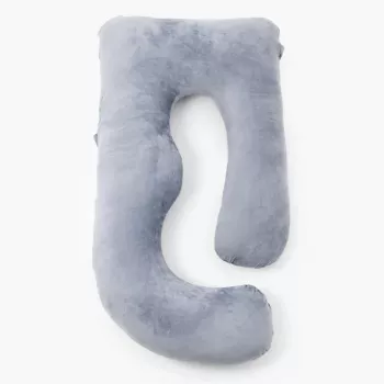 Momcozy PP101 cojín de embarazo en forma de U, terciopelo gris oscuro