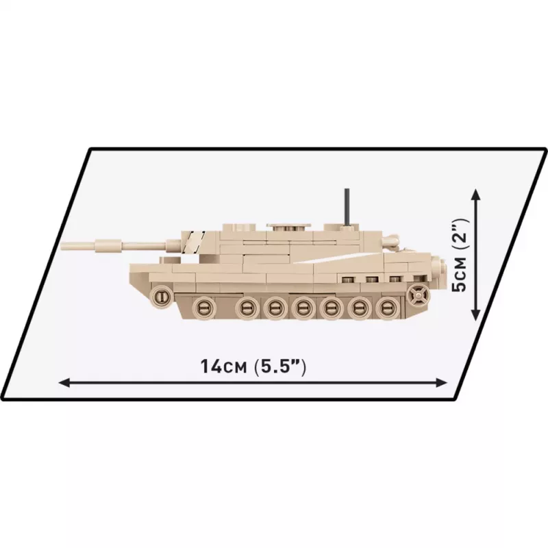 Set de construcción Cobi Abrams M1A2 — 174 piezas, edad recomendada 6+, beige