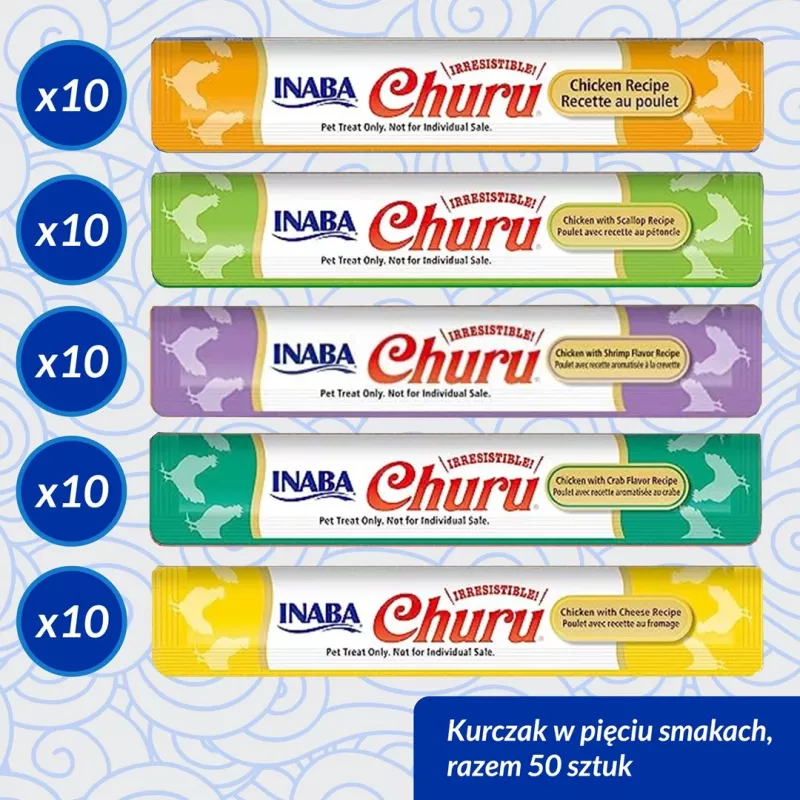 INABA Churu Varieties Chicken - premio para gatos - 50 x 14g