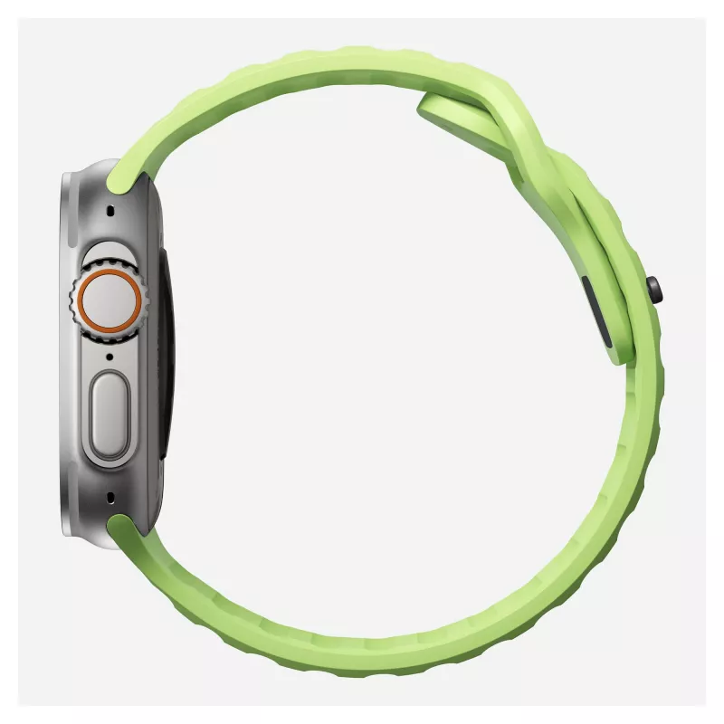 Correa Nomad Sport Band verde claro de goma — ancho 21,5 mm, muñeca 160–195 mm