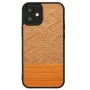 Funda para móvil Man and Wood para iPhone 12 mini, espiga arancia negro