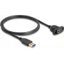 Cable DeLOCK SuperSpeed USB 5 Gbit/s USB Type-A macho a hembra 1 m negro