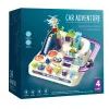 Set de pista de carreras de juguete Extralink TOYS — set de coche inteligente, piezas de pista modulares, vehículos a pilas