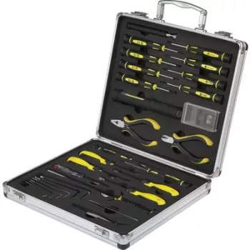 Basetech BT-1954694 Set de herramientas para bricolaje, técnico, electricista en maletín 30 piezas