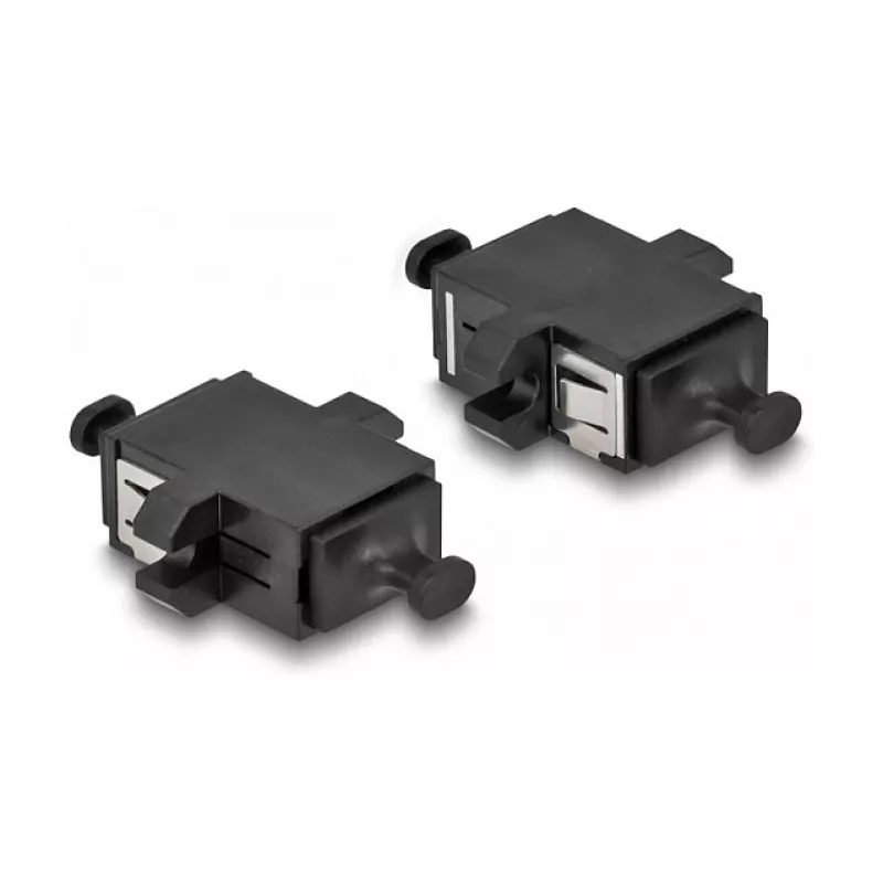 DeLOCK acoplador de fibra óptica MPO conector hembra a conector hembra MPO negro