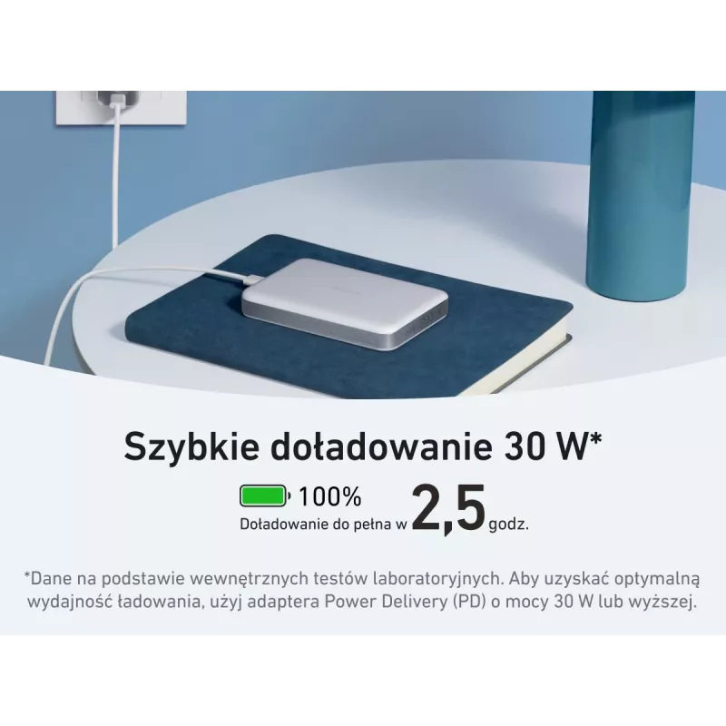 Batería externa Anker MagGo Power Bank 10K magnética inalámbrica Blanca, Blanca