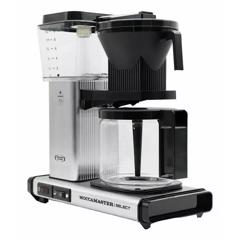 Cafetera de filtro MOCCAMASTER KBG 741 — depósito de agua de 1,25 l, jarra de 10 tazas, 1520 W, acero inoxidable/negro