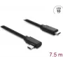 Cable óptico activo DELOCK USB Type-C 10 Gbit/s, conector en ángulo macho a macho, 7,5 m