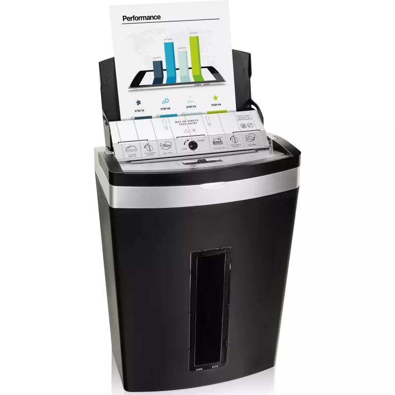 Destructora de documentos Peach PS600-10 Triturado microcorte 63 dB Negro, Plata