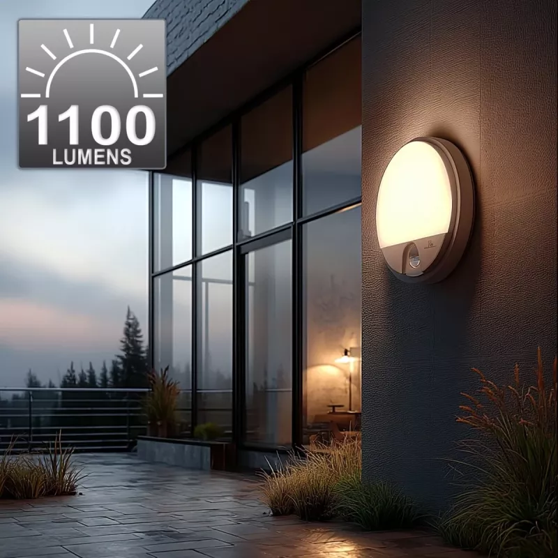 Lámpara LED MACLEAN MCE291W con sensor de movimiento IR, 10 W, 3000 K