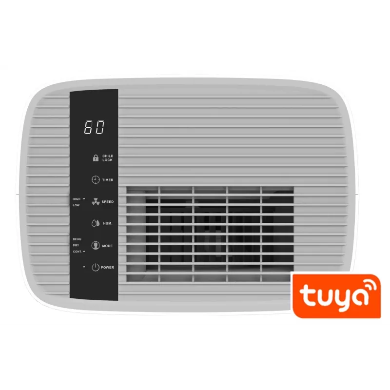 Deshumidificador BLAUPUNKT ADH601 — depósito de 2,5 l, 16 l/24h, 245 W, 48 dB, Wi‑Fi, para 20–40 m², blanco
