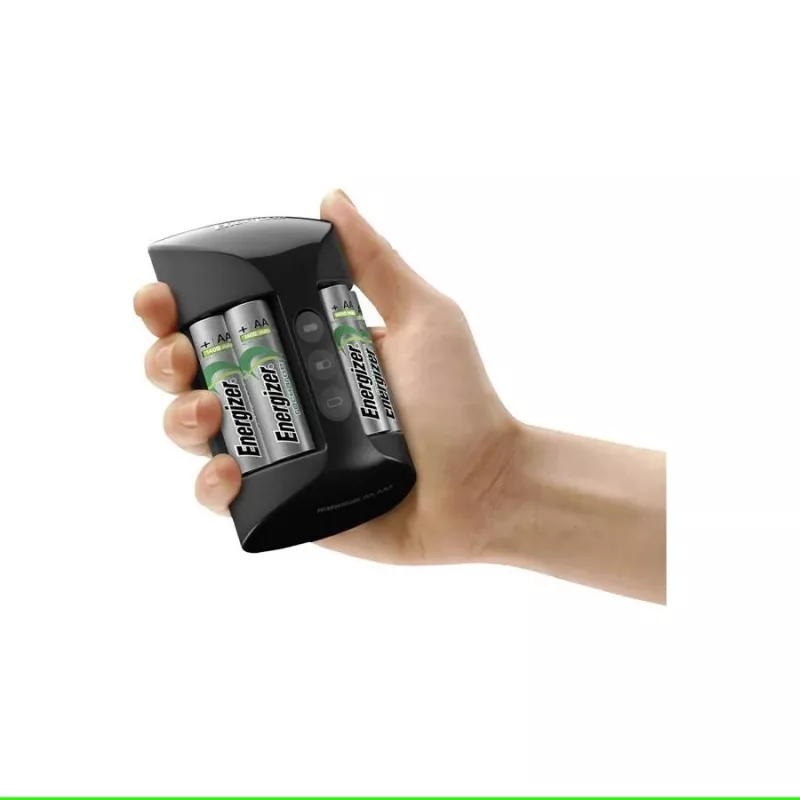 Cargador de baterías Energizer Pro Charger AC de 4 canales para AA/AAA NiMH, 100–240 V, 2000 mAh incluidos