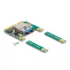 DeLOCK Mini PCIe E/S 1 x conector hembra USB 2.0 Type-A Full-Size Half-Size