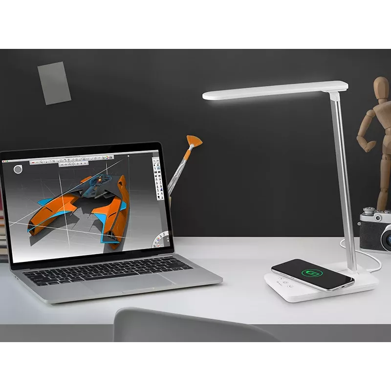 Lámpara de escritorio Tracer Luna con cargador inalámbrico de 10 W, LED, 3000–6500 K