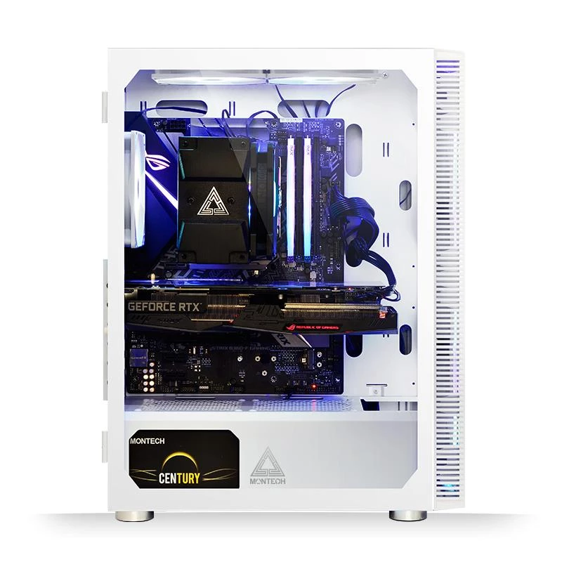 Caja de PC Montech X3 GLASS torre Midi blanca