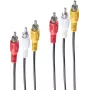 shiverpeaks BASIC-S cable de audio 3x RCA - 3x RCA 2,5 m 2,5 m 3 x RCA negro - rojo - blanco - amarillo (BS40150-2.5)