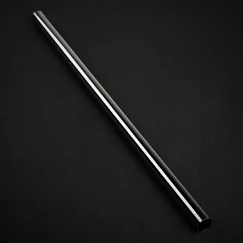 Tubo rígido de latón sin bisel Bitspower 12mm DE, 500mm - brillo negro