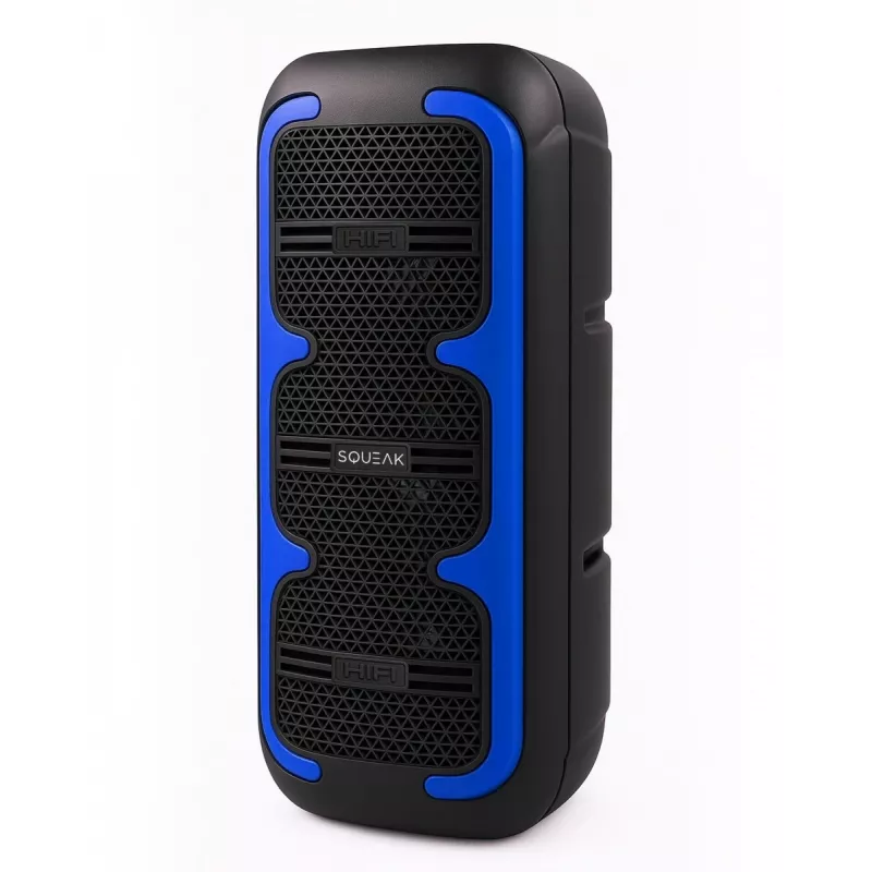 Altavoz estéreo portátil SQUEAK SQ1009 – Bluetooth 5.3, 45 W RMS, 10 h de autonomía, FM, USB, AUX, LED, 1800 mAh, negro