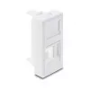 Tapa de módulo H snap-in para módulo Keystone de 1 puerto DELOCK 22,5×45 mm ABS blanco