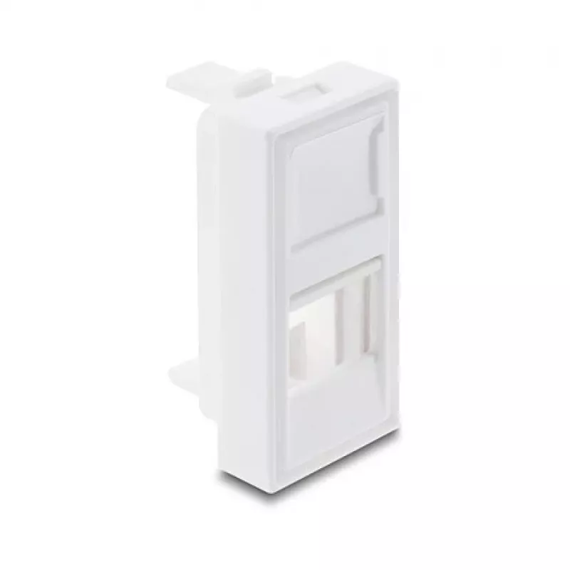 Tapa de módulo H snap-in para módulo Keystone de 1 puerto DELOCK 22,5×45 mm ABS blanco