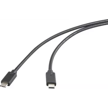 Cable USB-C a Display Renkforce USB 3.2 Gen2x2 conector macho 1,00 m negro funda TPE (RF-5501102)