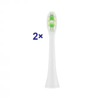 Cabezales de cepillo de dientes ETA WhiteClean 2 uds. — verde/blanco, cerdas suaves, compatibles con modelos ETA