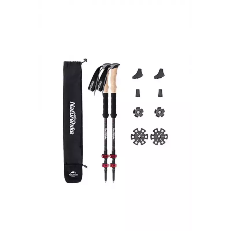 Bastones de carbono rojos NATUREHIKE nh20ds003