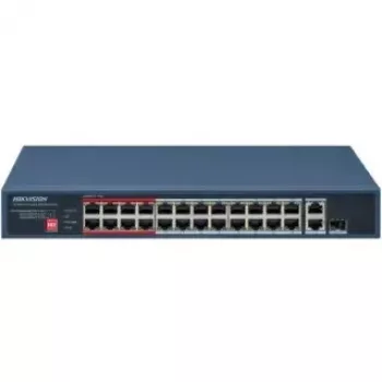 Hikvision Value Series Switch POE Fast Ethernet no gestionado de 24 puertos