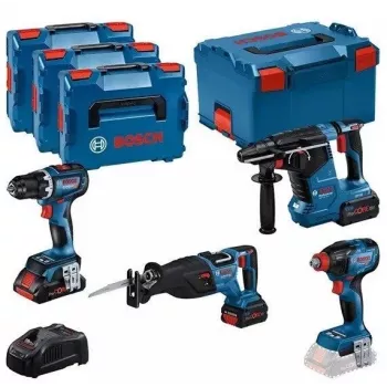 Destornillador BOSCH 18V COMBO KIT GSR 18V-90C GDX 18V-210C GBH 18V-24C GSA 18V-28 1xPC4.0Ah 2xPC5.5Ah