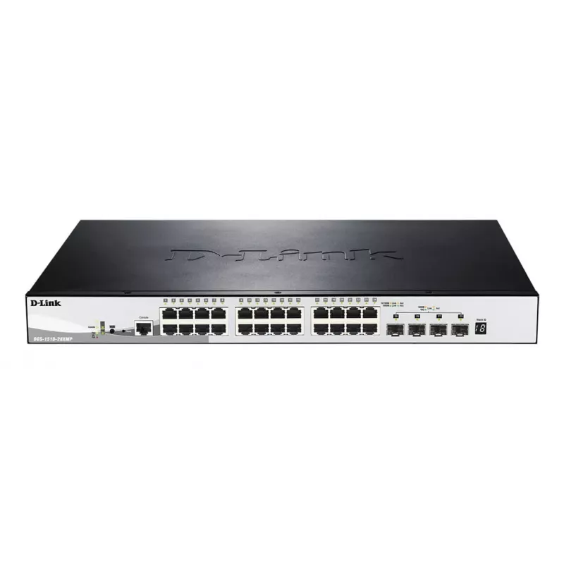 D-Link DGS-1510-28XMP Managed L2/L3 Gigabit Ethernet (10/100/1000) Power over Ethernet (PoE) negro, gris