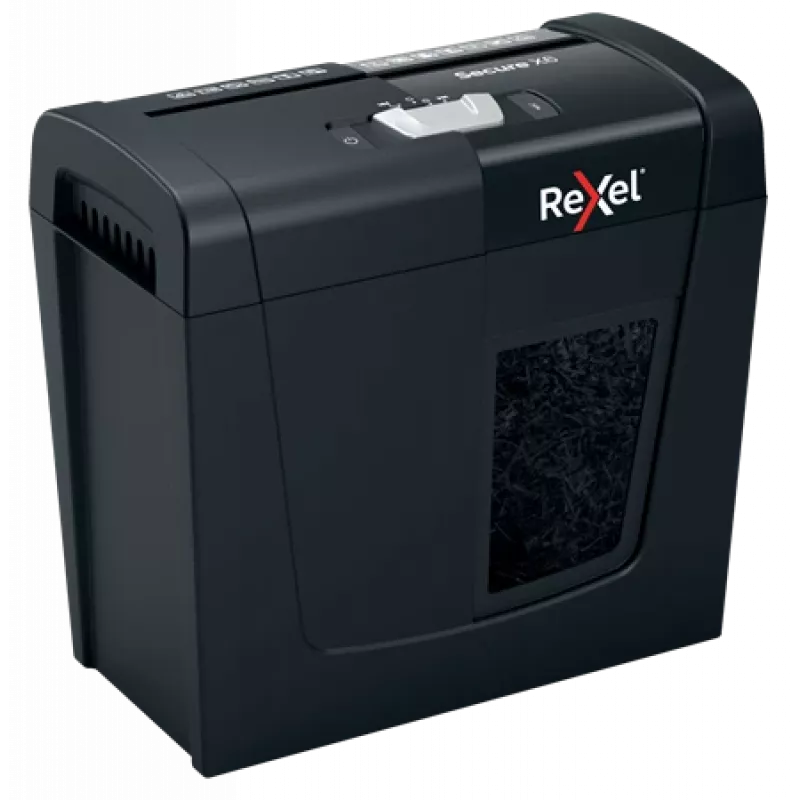 Rexel Secure X6 2020122EU destructora de papel de corte cruzado, P-4, 4x40 mm, 6 hojas, depósito de 10 l, 70 dB, negra