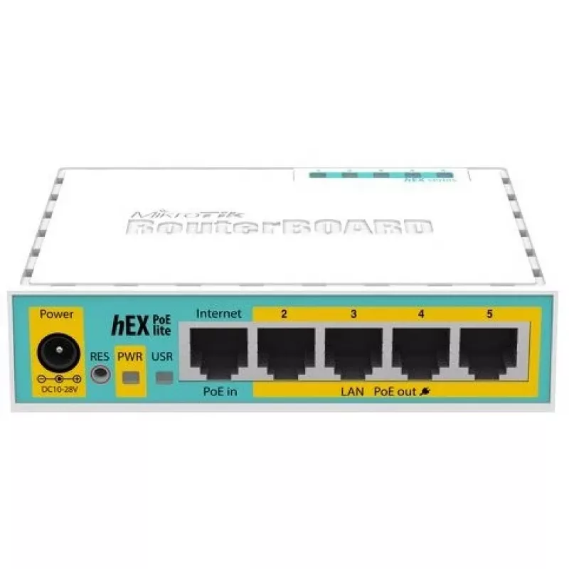 Mikrotik hEX PoE lite router cableado Fast Ethernet blanco