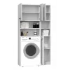 Armario de baño Top e shop ZESTAW MARPOL BIEL — de pie, estructura blanca, 10 estantes