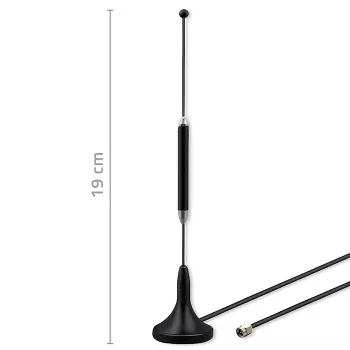 Antena 4G LTE exterior QOLTEC 5 dBi 600–2700 MHz conector SMA cable de 3 m