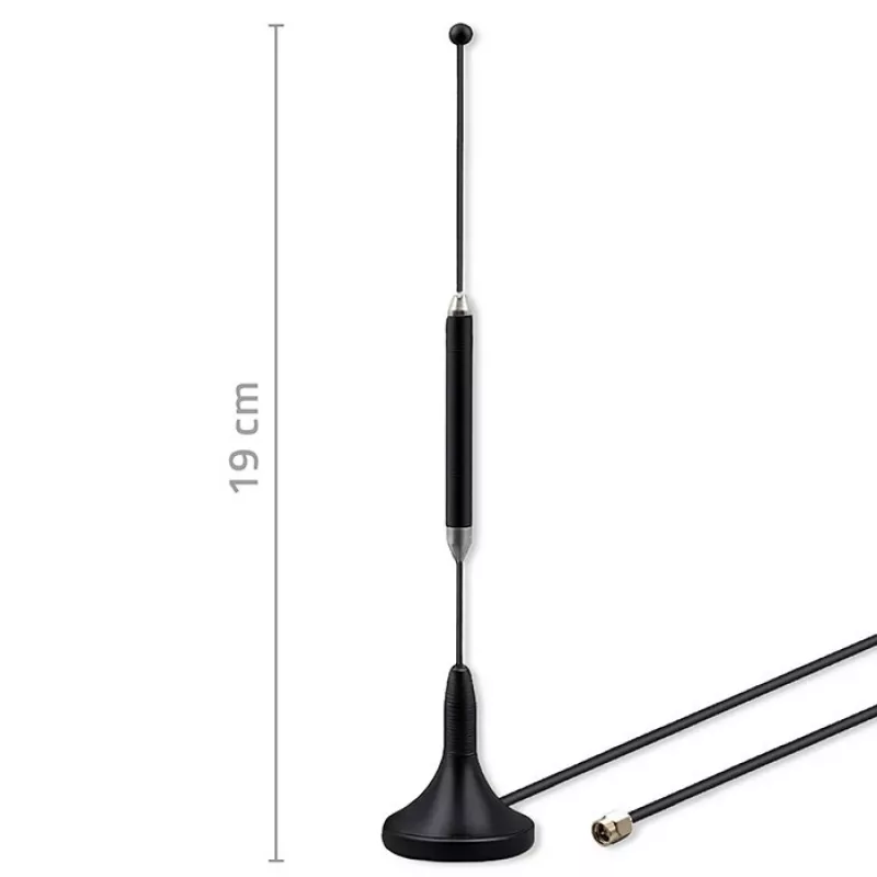 Antena 4G LTE exterior QOLTEC 5 dBi 600–2700 MHz conector SMA cable de 3 m